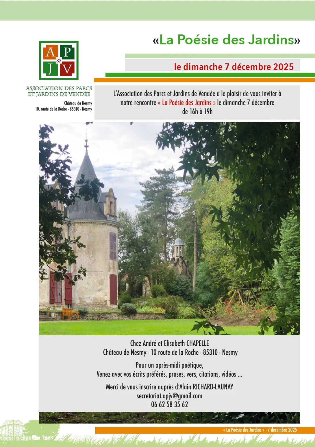 les activités de l'apjv les activités de l'apjv